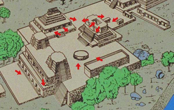 Becan: David Potter's diagram of Southeast Plaza