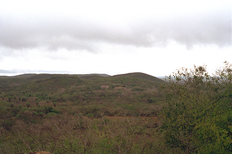 Chacmultun: View of Puuc Hills from Xetpol Group