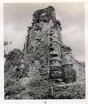 Xpujil: Central Tower, Ruppert's 1943 expedition photo
