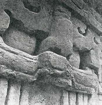 Satterthwaite photo of sun god, Xunantunich