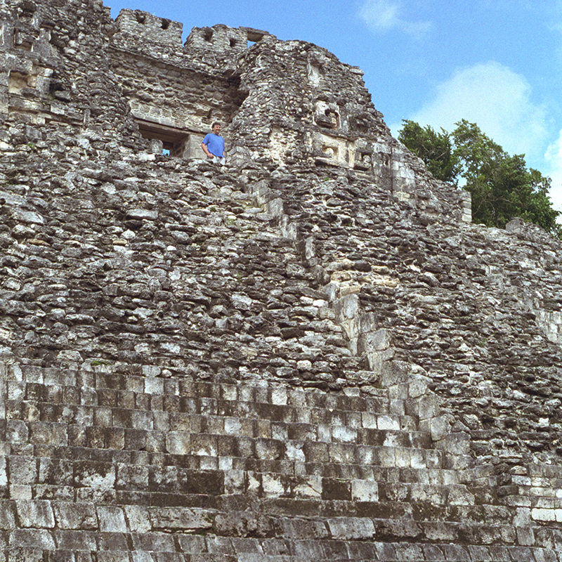 East side of Structure X at Becan