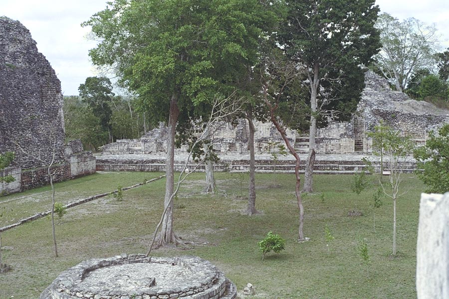 Becán: View of Southeast Plaza