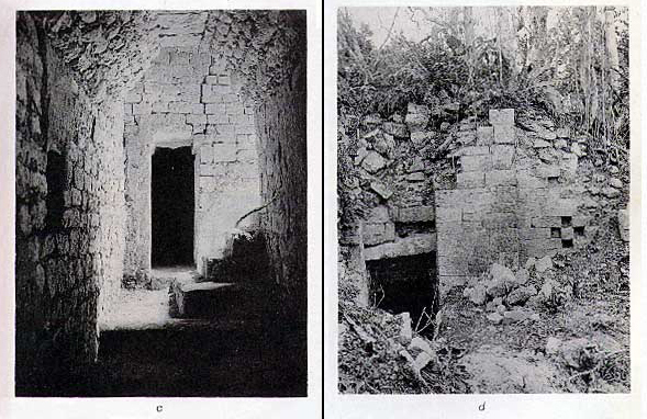 Becán: 1943 Carnegie Expedition photo of Str. IV Level 3 and Level 4