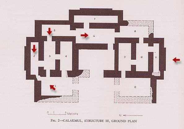 Architectural plan of Structure III, Ruppert Fig 2
