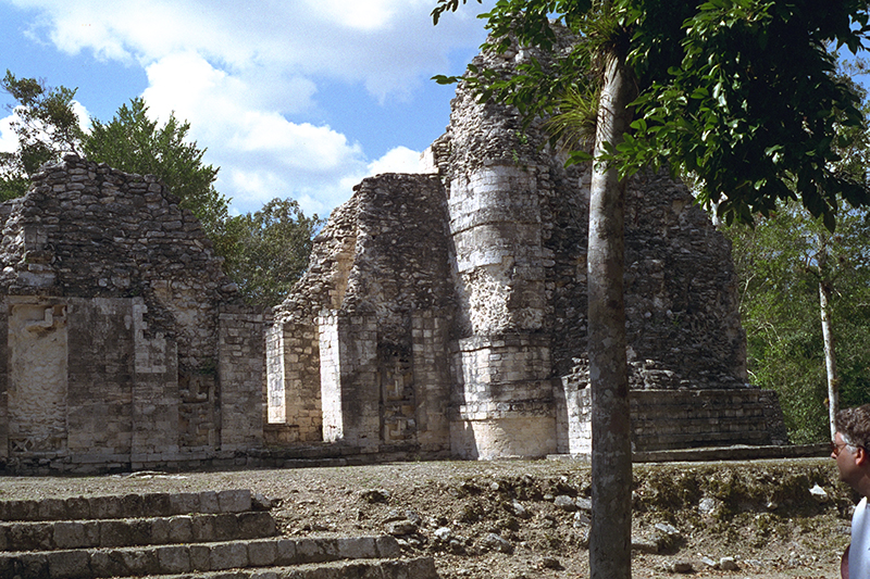 The North Tower of Structure I showing the characteristic non-functional steep staircase