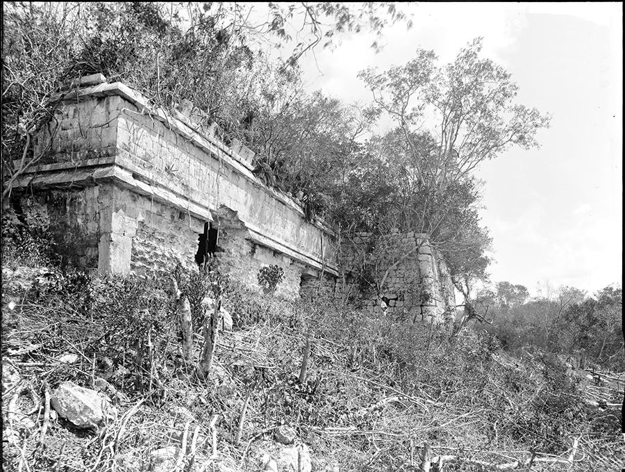 Maudslay’s 1889 photo of Akab Dzib at Chichen Itza, viewed from the south