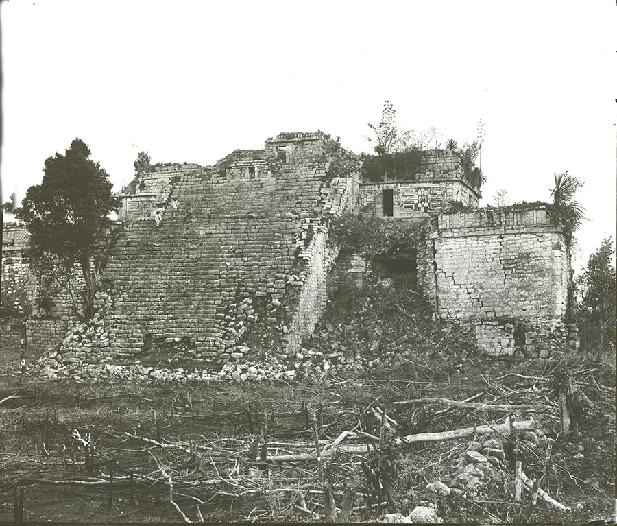Casa de Monjas or Nunnery viewed from the northwest: Alfred Maudslay’s photo from 1889