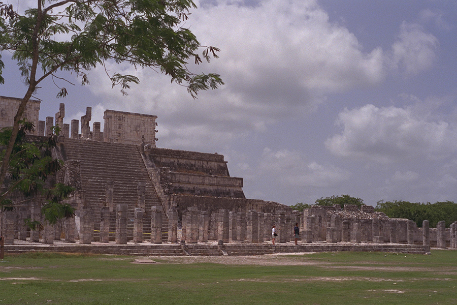 The Temple of the Warriors seen from ground level