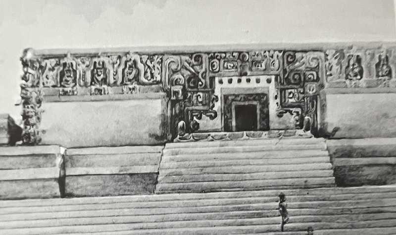 Fragment of Tiatiana Proskouriakoff's Reconstructive Drawing of Temple 22, Copan