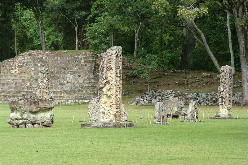 Yax-Pasah's Snake Altars, Copan Great Plaza