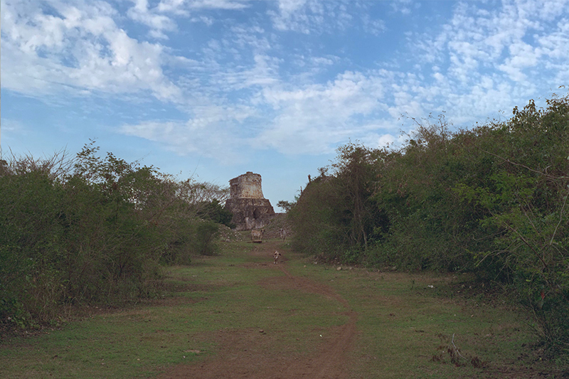 Dzibilnocac: Entrance to the Ruins in 1997