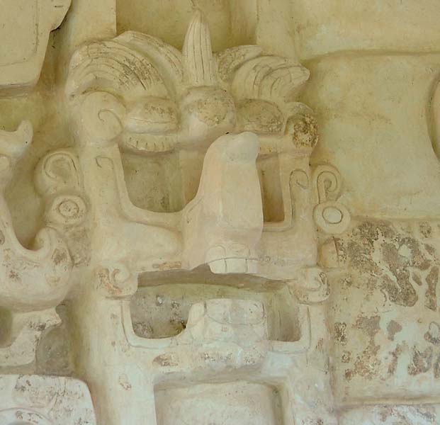 This figure from the columns may be the young Maya maize god