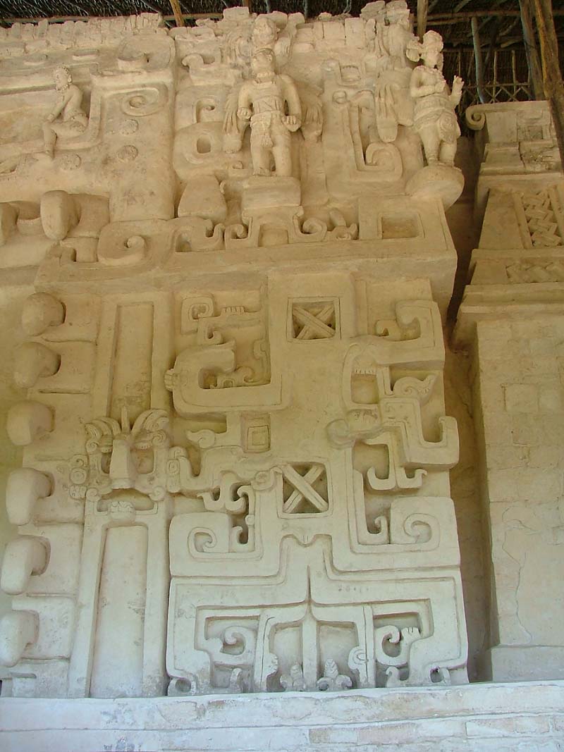 Maya abstract serpent motif on Acropolis Level 4