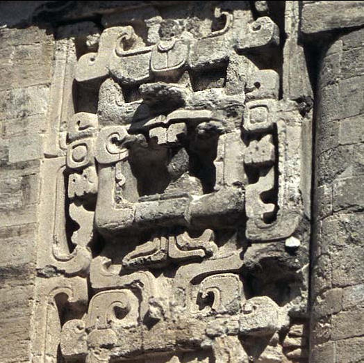 Closeup of feline mask on Structure II