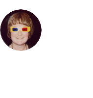 Barb in 3-D glasses