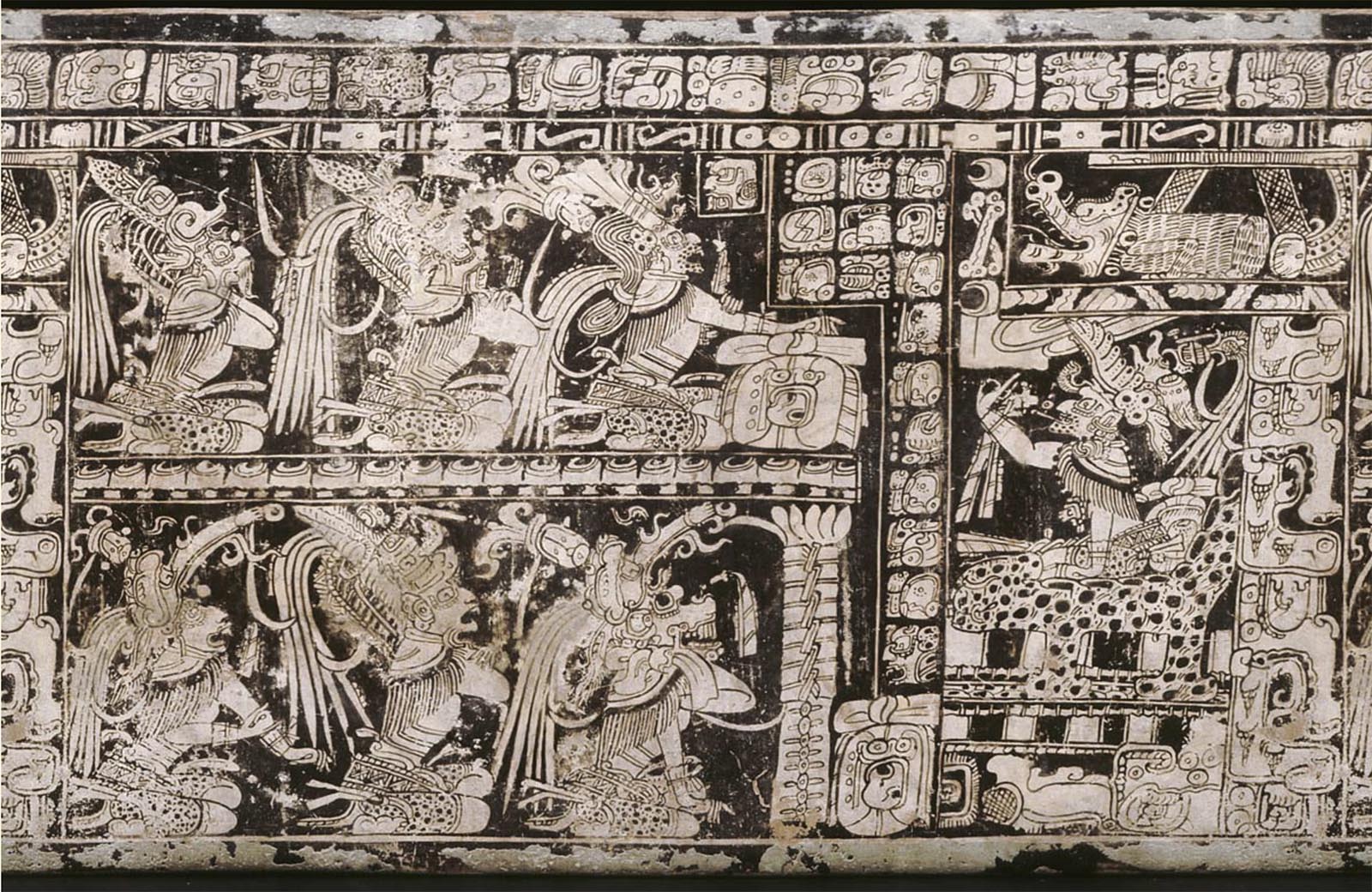 Maya Vase K2796: God L and the seven lords of the underworld