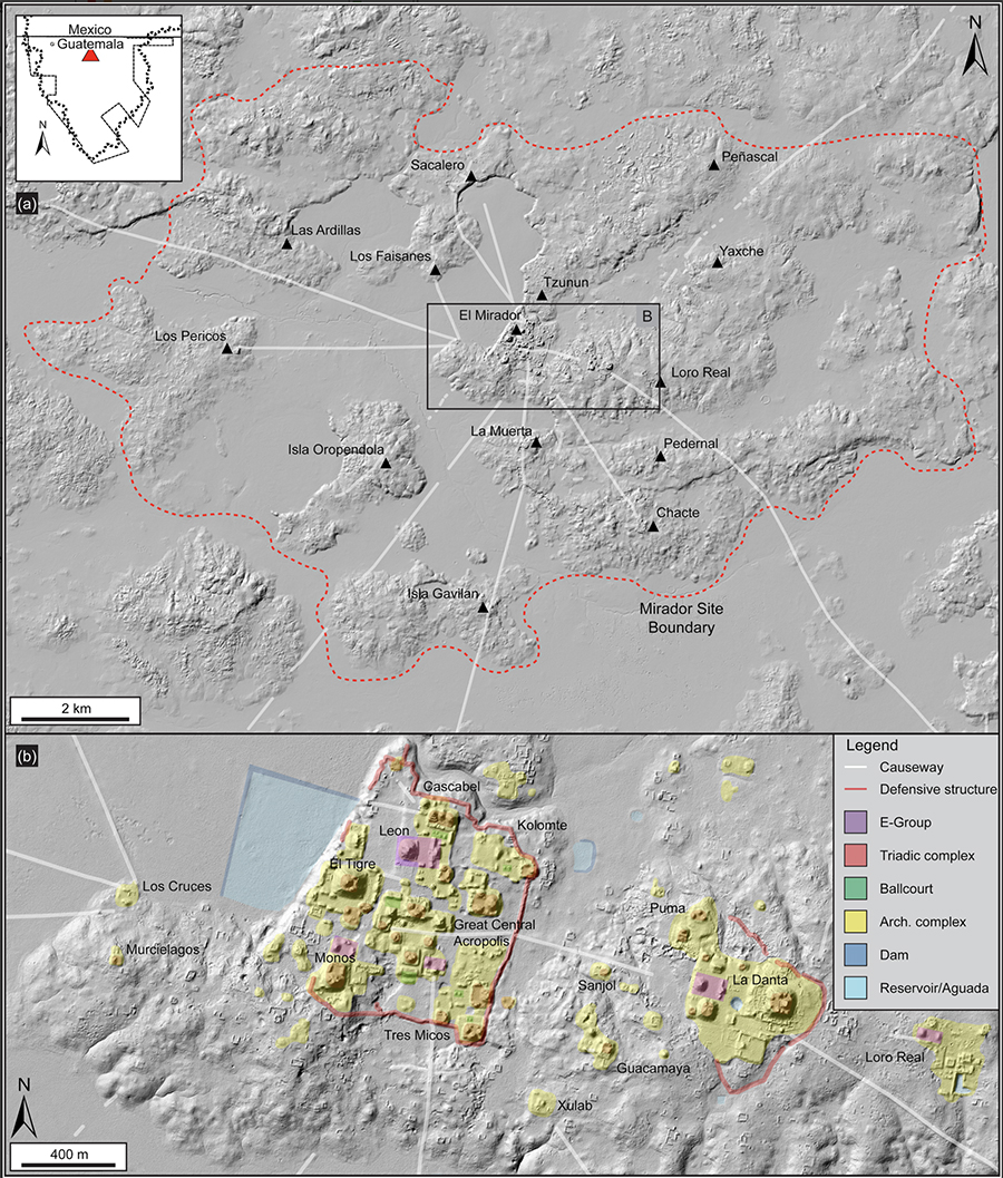 LiDAR map of greater El Mirador