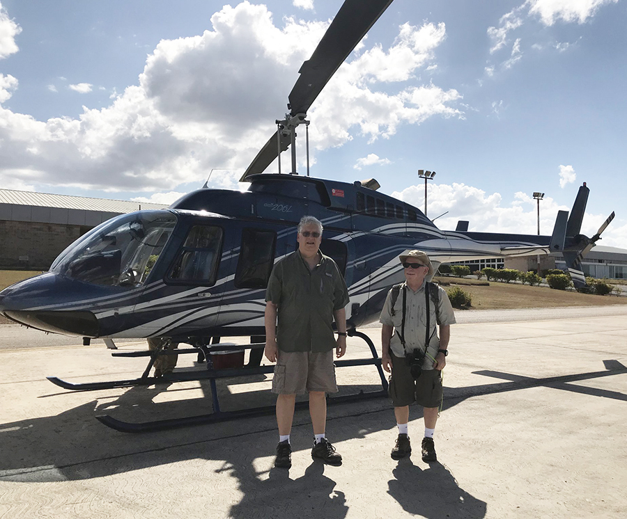 Jeff and Tom arrive back in Flores after visiting El Mirador