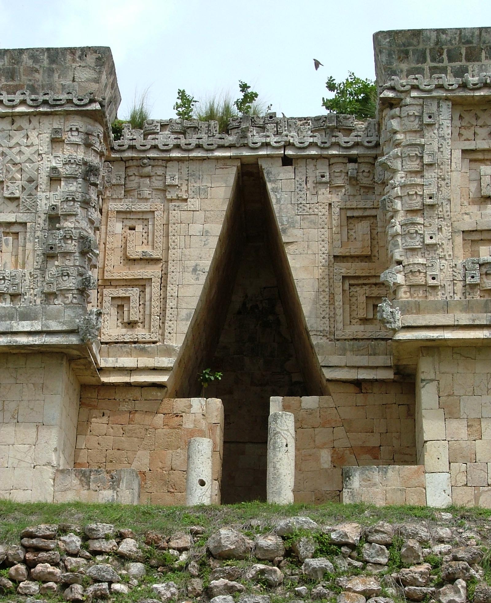Detail of mosaic facade, Governor's Palace, Uxmal