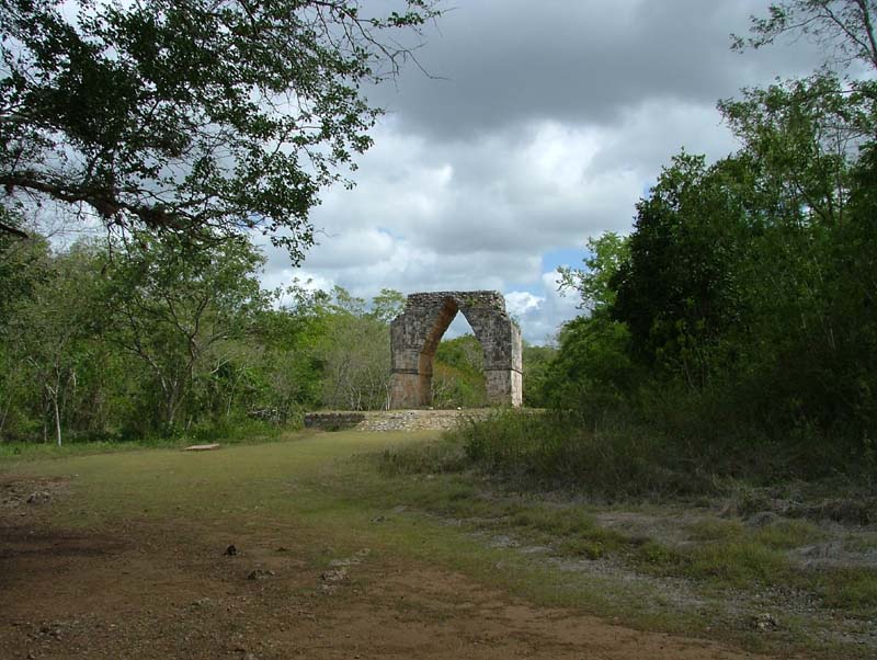 View northward through the Grand Kabah Entry Arch