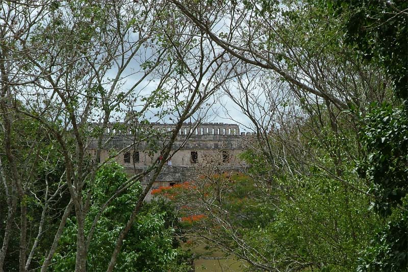 Entrance to Kabah showing the Palace on its platform