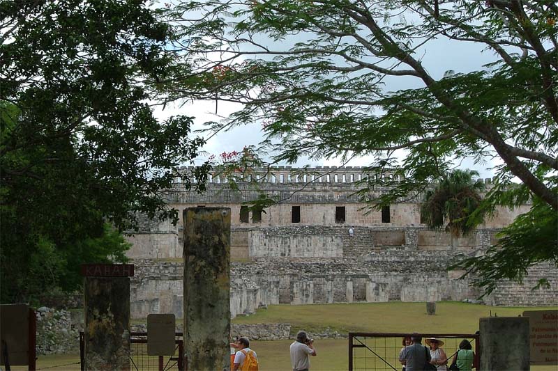 Palace Complex overlooking the Grand Central Courtyard at Kabah