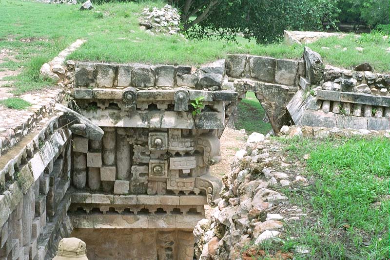 Stairway to the Palace upper level from throne room area, palace of Labna