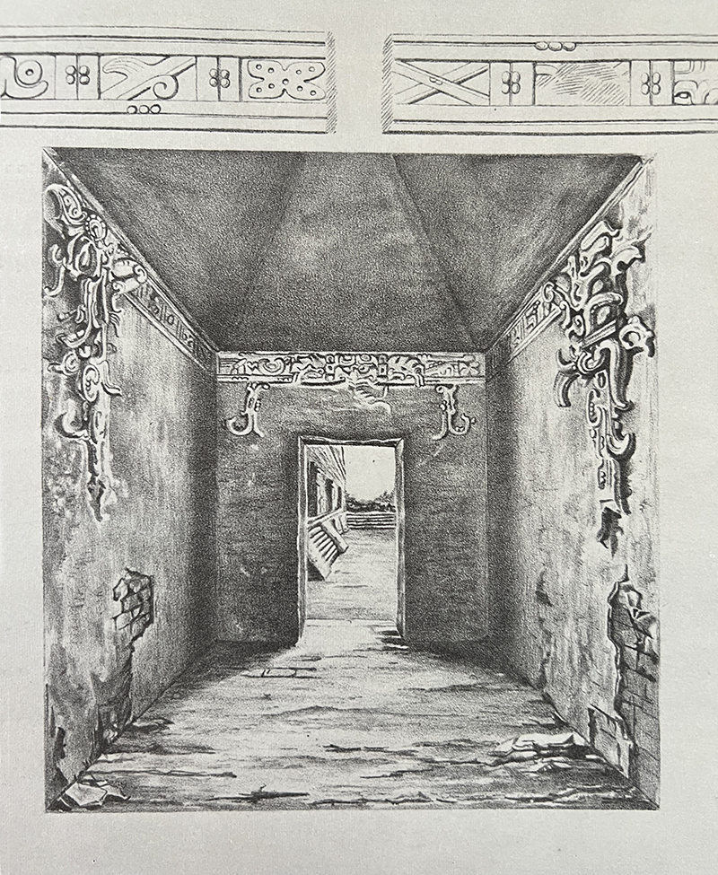 Maudslay’s drawing of House E interior decoration