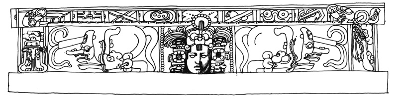 Linda Schele drawing of palace decoration