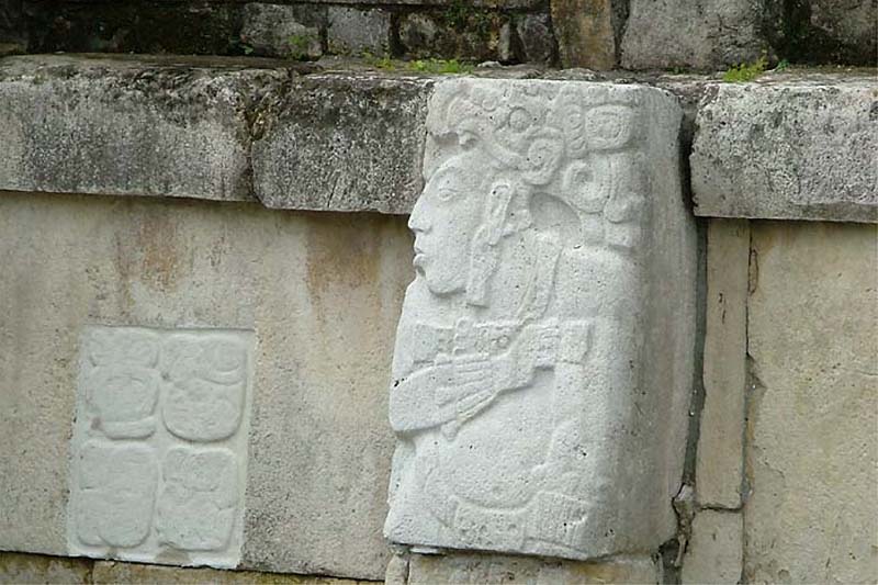 Slabs portraying captives, North side of hieroglyphic stair