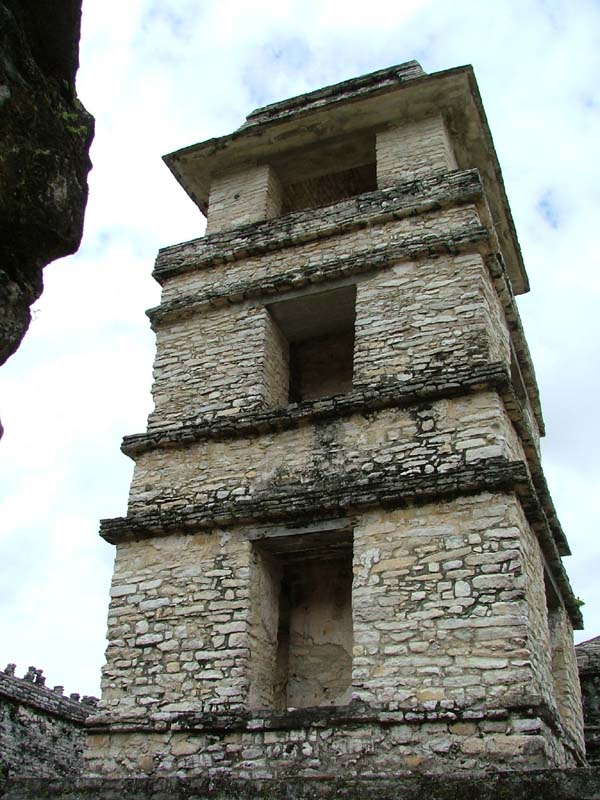 Full vertical view of the four-story Palace Tower