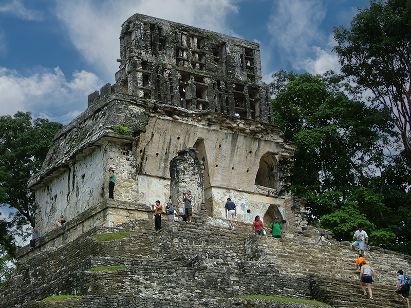Exposed interior of Temple of the Cross