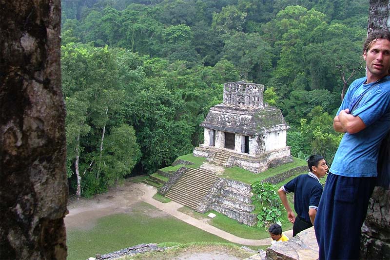 View of Temple of the Sun from the top of Temple of the Cross