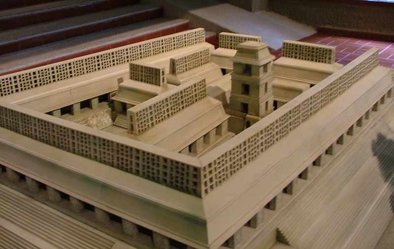 Model of Palace Complex from Palenque Museum