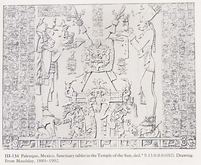 Maudslay drawing of the Sanctuary Tablet
