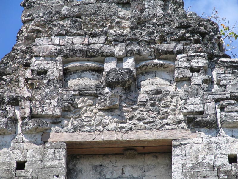 Pseudo-temple on Rio Bec B tower with Itzamna mask