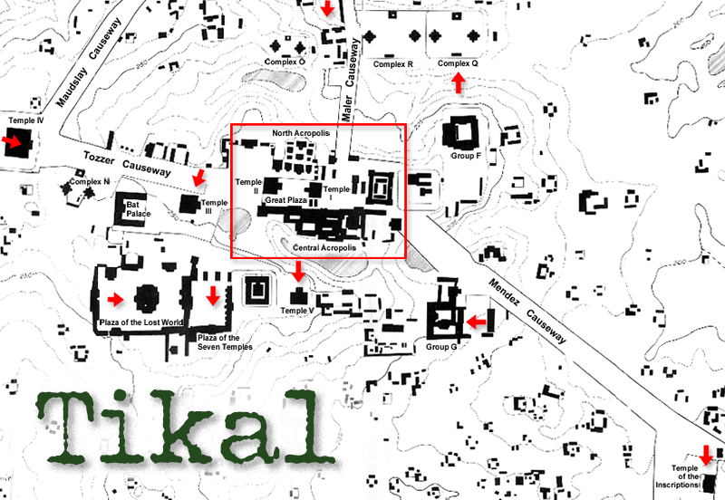 Wm Coe, Map of Tikal