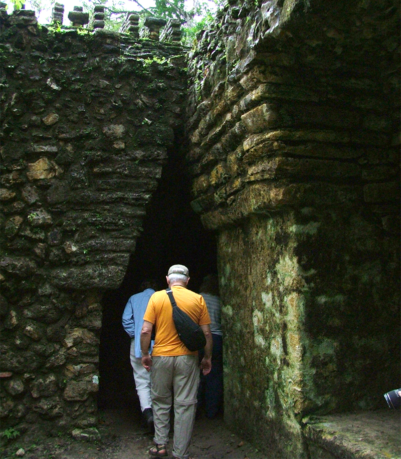 Entrance to the dark interior of the Labyrinth
