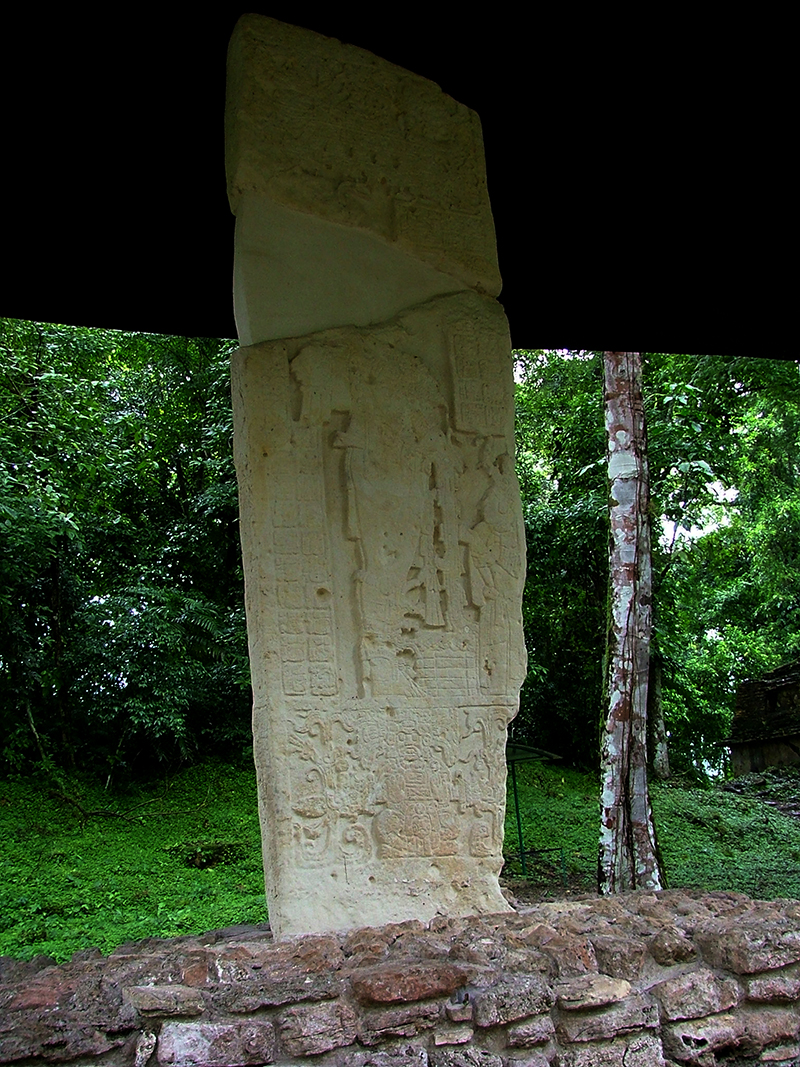Detail of the lower and central register of Stela 1