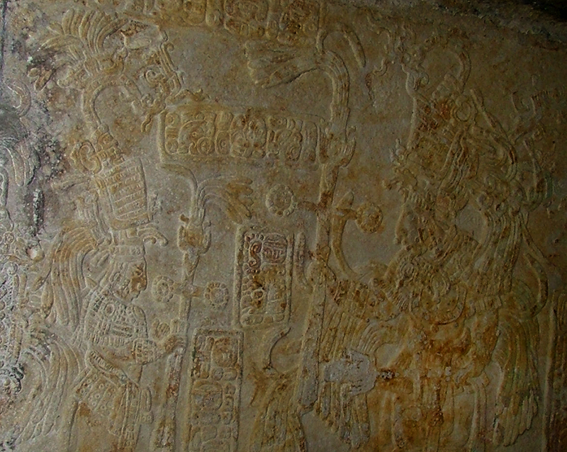 Detail of the cross scepters on Lintel 2