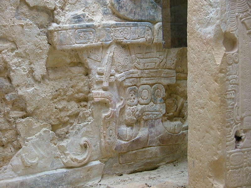 Detail of stuccowork near Stela 35