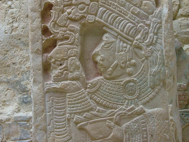Detail of Stela 35 showing Lady Ik-Skull