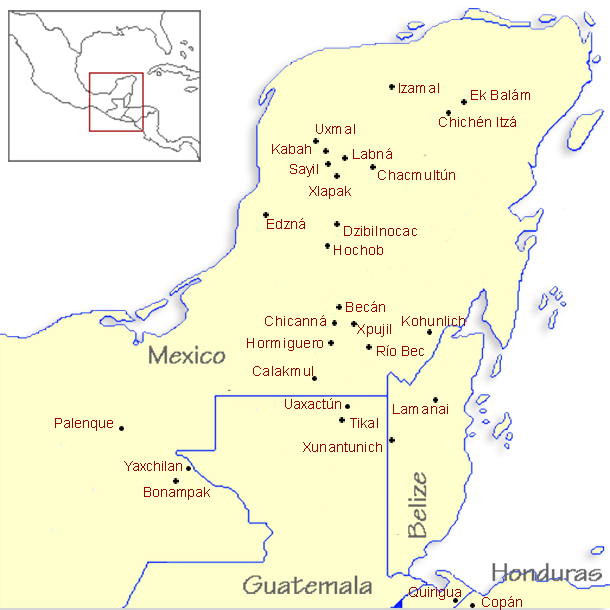 Archaeological Map of the Yucatán Peninsula